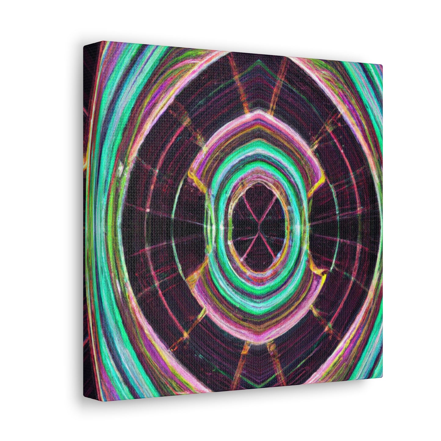 Electric Cosmic Confetti. Trippy Infinity Patterns Art Canvas
