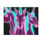 "Neon Unicorn Posse" NEON Unicorns Art Canvas