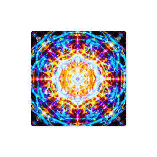 Infinity Groove Prismatic Explosion. Trippy Infinity Patterns Acrylic Art Panel
