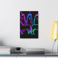 Vibrant Neon Unicornscape. NEON Unicorns Art Canvas