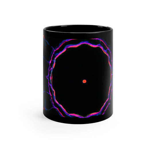 Vivid Spiral Psychedelic Wonderland. Trippy Infninty Patterns 11oz Black Mug