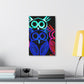 Neon Night Owls. NEON Owls Art Canvas