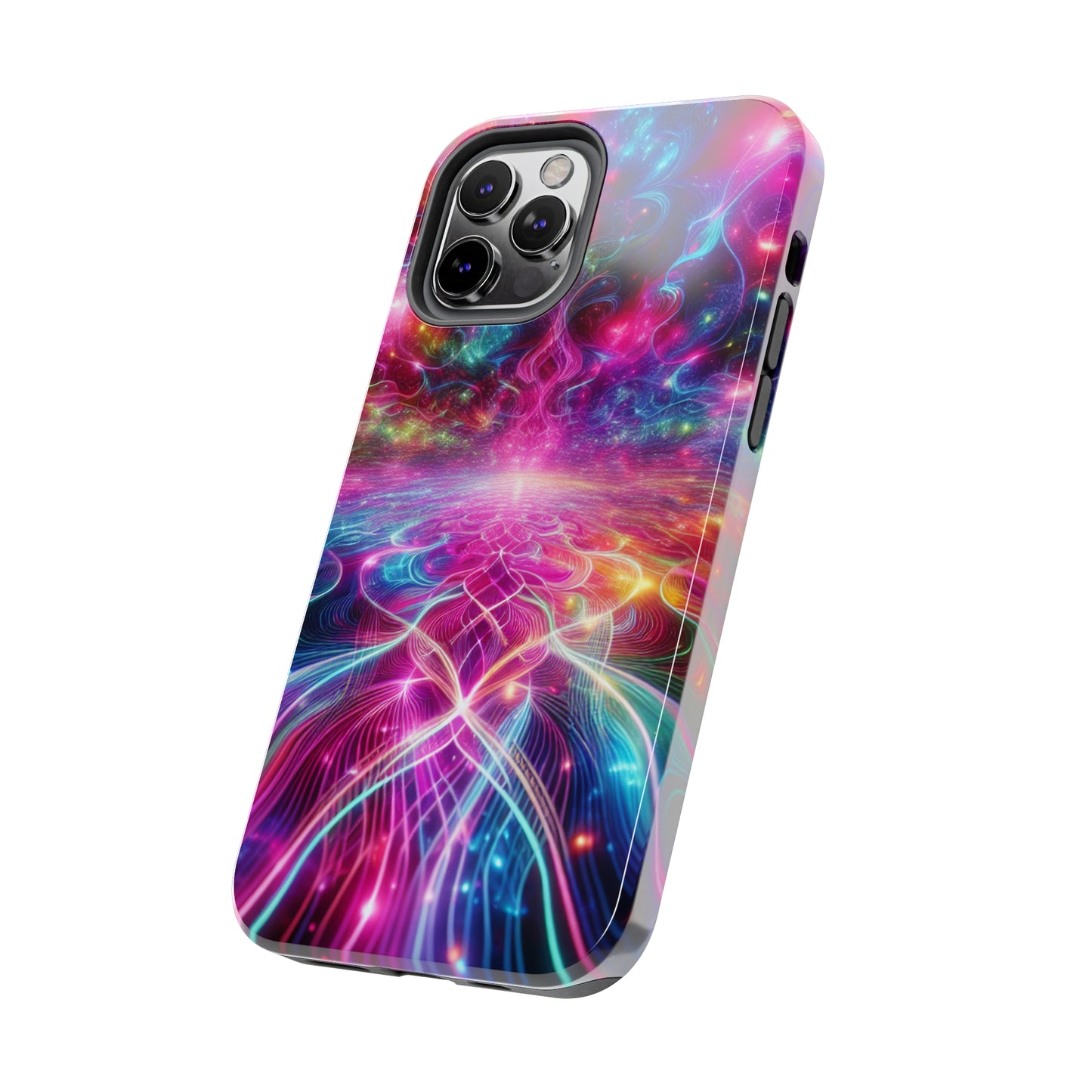 Vortex of Luminescence. Trippy Infinity Patterns Tough Phone Case