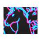 Vibrant Neon Dreamscape NEON Unicorns Art Canvas