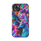 "Neon Illumination" Neon Unicorns Premium Art Magsafe Magnet Tough IPhone 13 14 15 Pro Plus Max and Mini in Matte and Glossy Phone cases