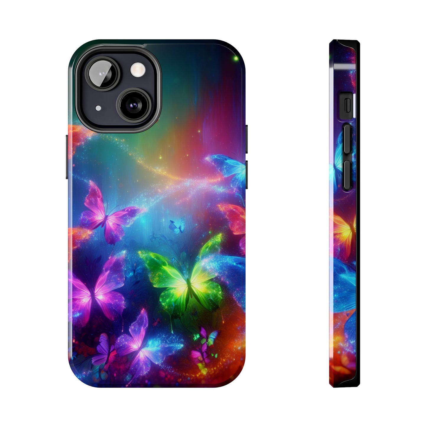 "Glow of the Luminous Butterflies" NEON Butterflies Tough Phone Case