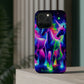 "Uni-Neon Fantasy" Neon Unicorns Premium Art Magsafe Magnet Tough IPhone 13 14 15 Pro Plus Max and Mini in Matte and Glossy Phone cases