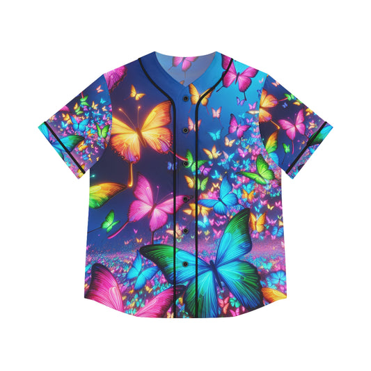 Neon Flutterbubbles. Neon Butterflies Womans Jersey