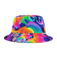 'Rainbow Mystique Unicorns' Neon Unicorns Bucket Hat