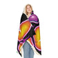 "Neon Flight" - NEON Butterflies Art Hooded Snuggle Blanket