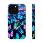 "Fantasia of Neon Butterflies" Neon Butterflies Premium Art Magsafe Magnet Tough IPhone 13 14 15 Pro Plus Max and Mini in Matte and Glossy Phone cases