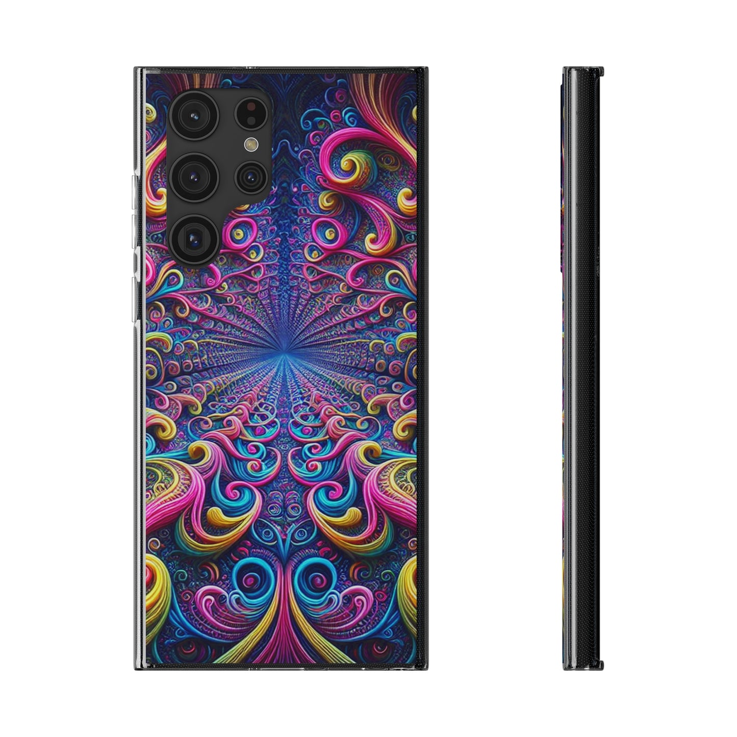 Neon Infinity Dreamscape. Infinity Patterns Art Polycarbonate Phone Case