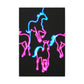 "Enchanted Fluorescence" NEON Unicorns Art Canvas