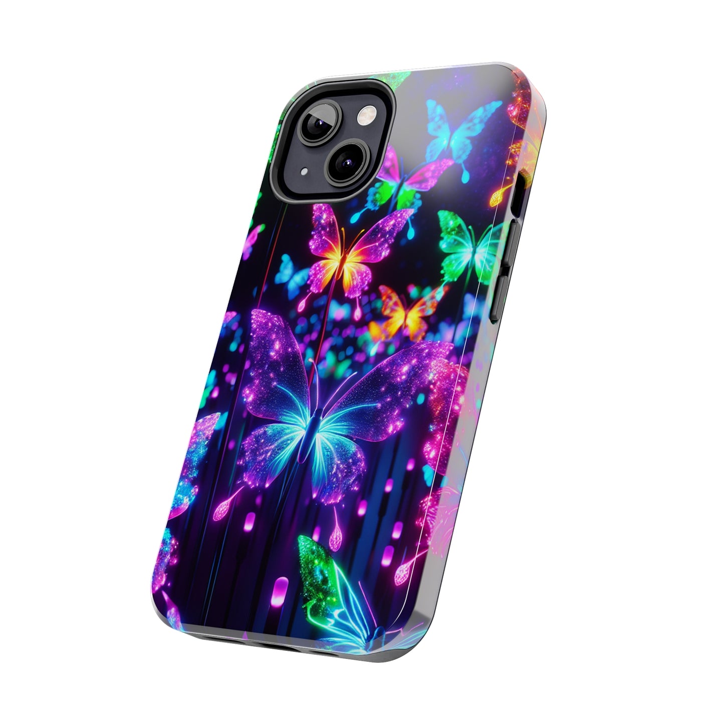 "Vibrance in Flight" NEON Butterflies Tough Phone Case