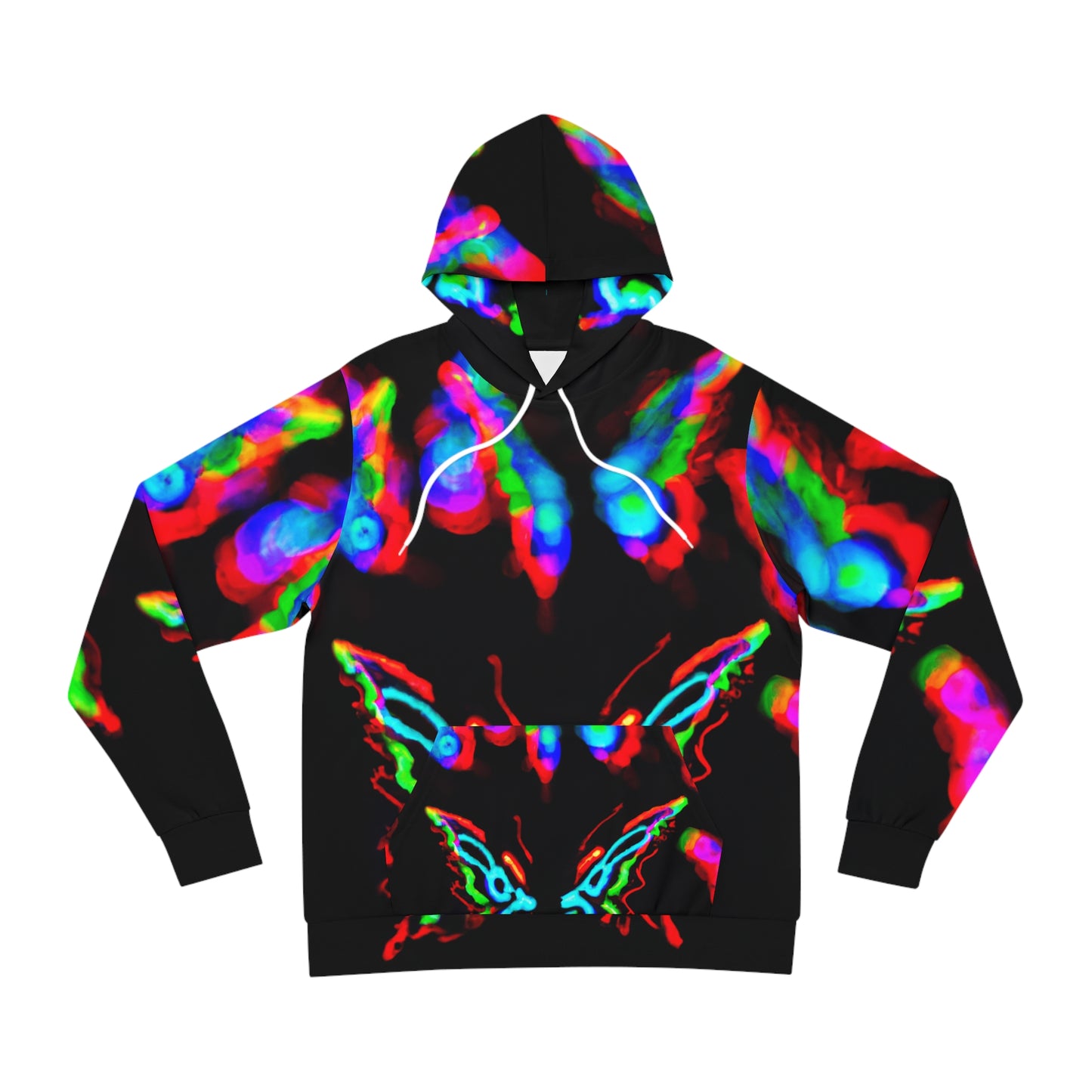 Vivid Butterflies Aurora - Butterflies AOP Hoodie