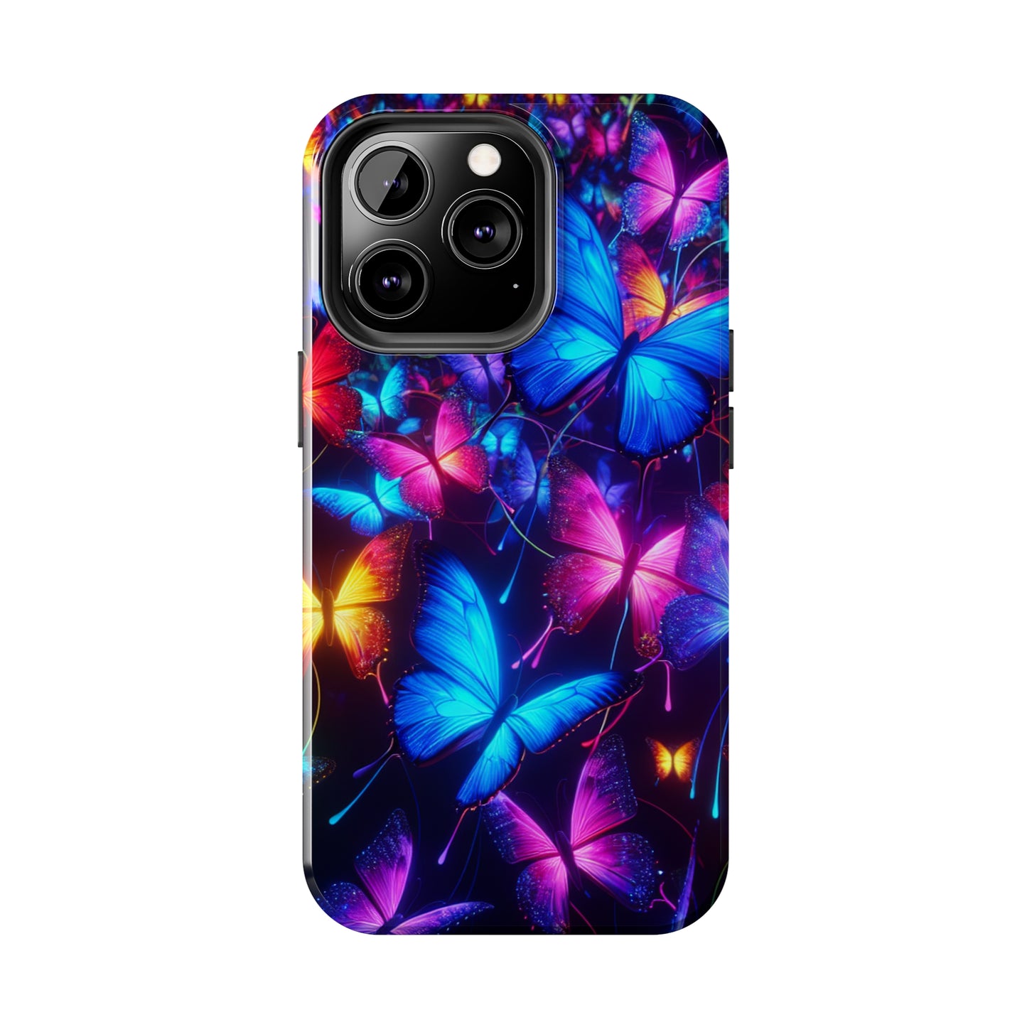'Metamorphic Brilliance' NEON Butterflies Tough Phone Case