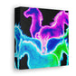 Neon Rainbow Unicorns NEON Unicorns Art Canvas