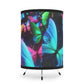 "Neon Flight of Enchantment" - NEON Butterflies Art Tripod Lamp