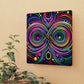 Vibrant Neon Infinity Spirograph. Infinity Patterns Art Acrylic Clock