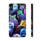 'Flock of Electric Flamses' NEON Owls Tough Phone Case