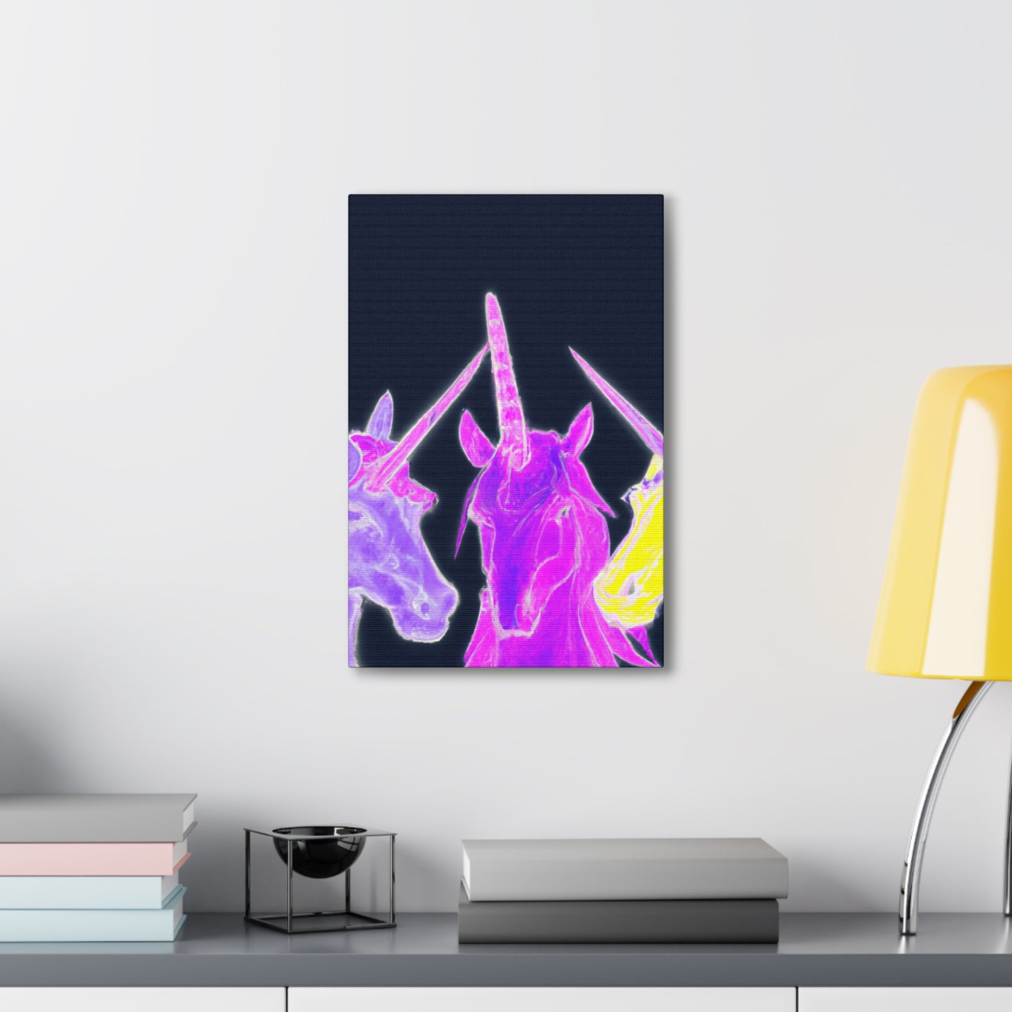 Neon Unicorn Dreamscape NEON Unicorns Art Canvas