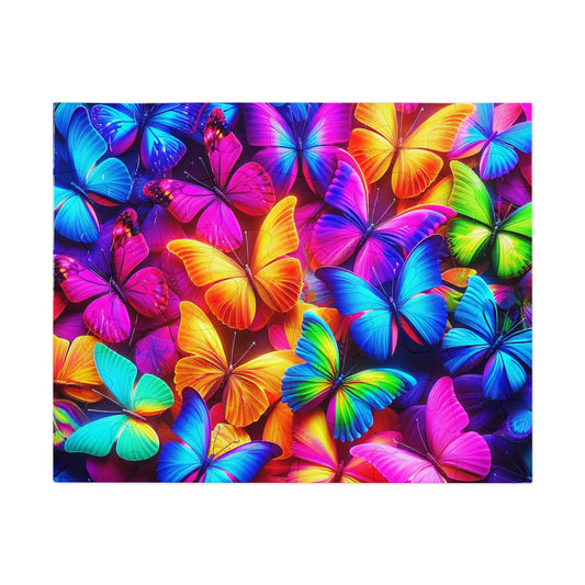 Neon Flutter. - Neon Butterflies Puzzle30, 110, 252, and 1000 Pieces