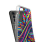 'Infinite Neon Illusion' Infinity Patterns Art Polycarbonate Phone Case