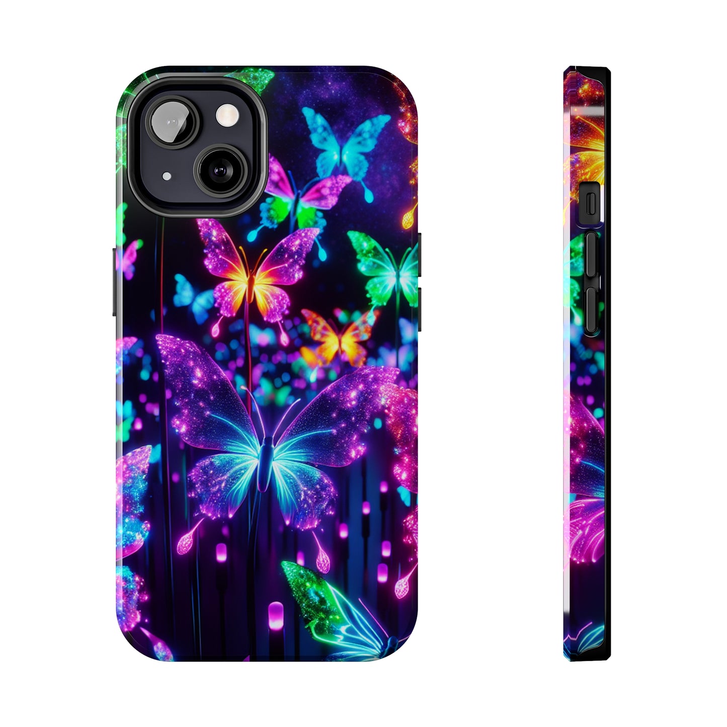 "Vibrance in Flight" NEON Butterflies Tough Phone Case