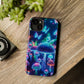 Neon Glitterbug Heaven. Neon Butterflies and Mushrooms Premium Art Magsafe Magnet Tough IPhone 13 14 15 Pro Plus Max and Mini in Matte and Glossy Phone cases