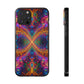 Vibrant Trippy Neon Infinity Swirls Infinity Patterns Art Polycarbonate Phone Case
