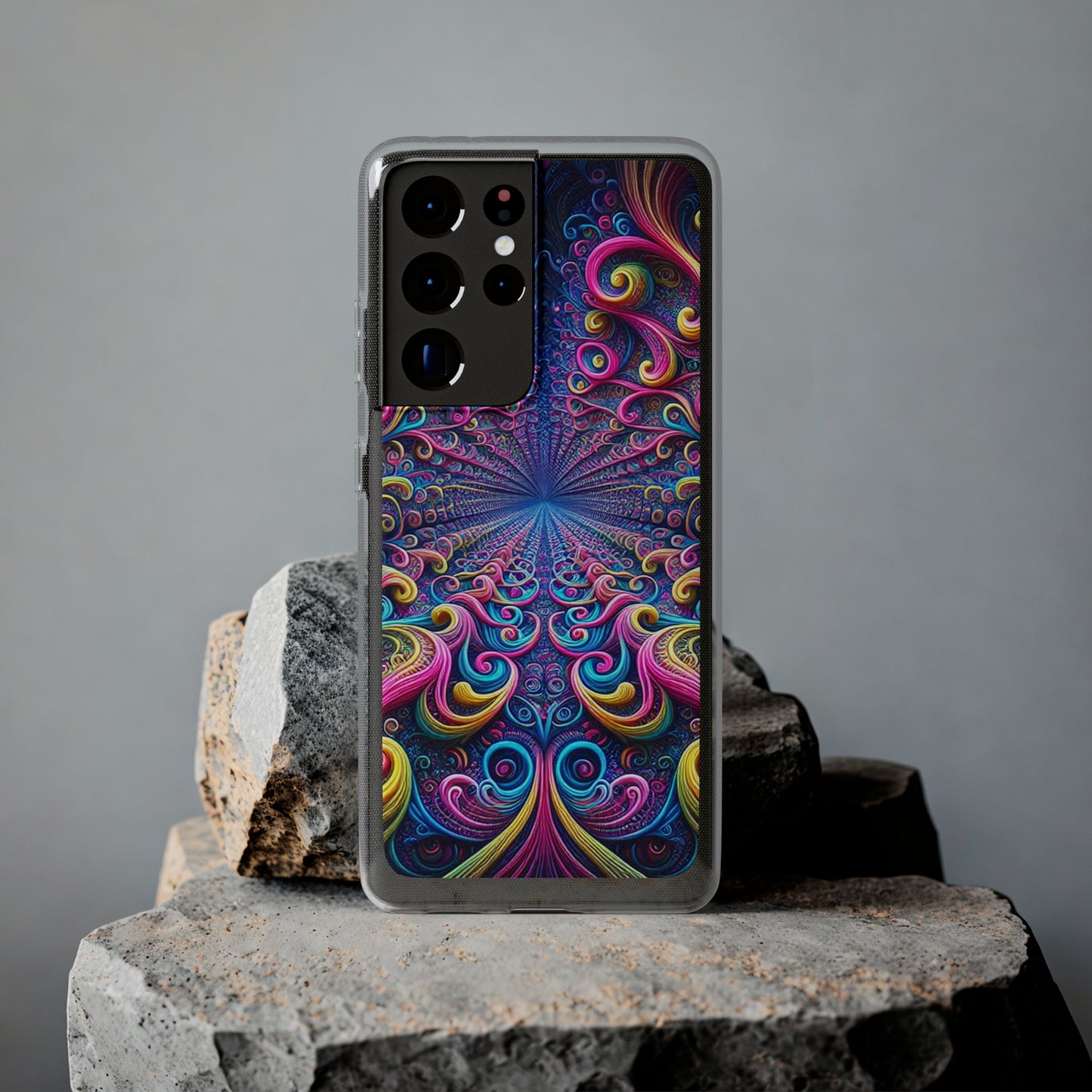 Neon Infinity Dreamscape. Infinity Patterns Art Polycarbonate Phone Case
