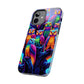 Neon Nocturne. NEON Owls Tough Phone Case