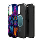 Neon Nocturne Owls. Neon Owls Premium Art Magsafe Magnet Tough IPhone 13 14 15 Pro Plus Max and Mini in Matte and Glossy Phone cases
