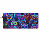 Electric Owl Illumination. NEON Owls Art LED Mousepad