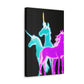 "Neonicorn Symphony" NEON Unicorns Art Canvas