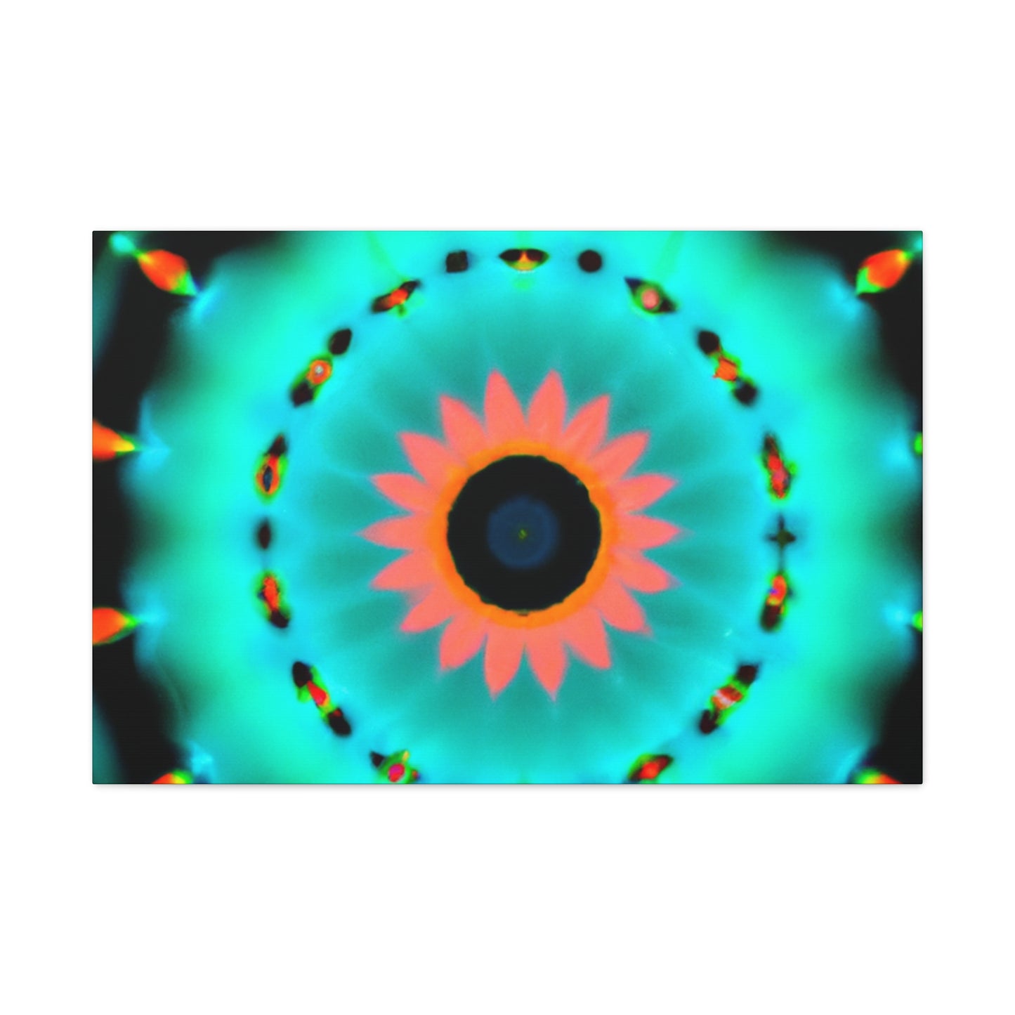 Cosmic Chroma Maze. Trippy Infinity Patterns Art Canvas