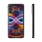 "Neon Psychedelic Infinity" Infinity Patterns Art Polycarbonate Phone Case