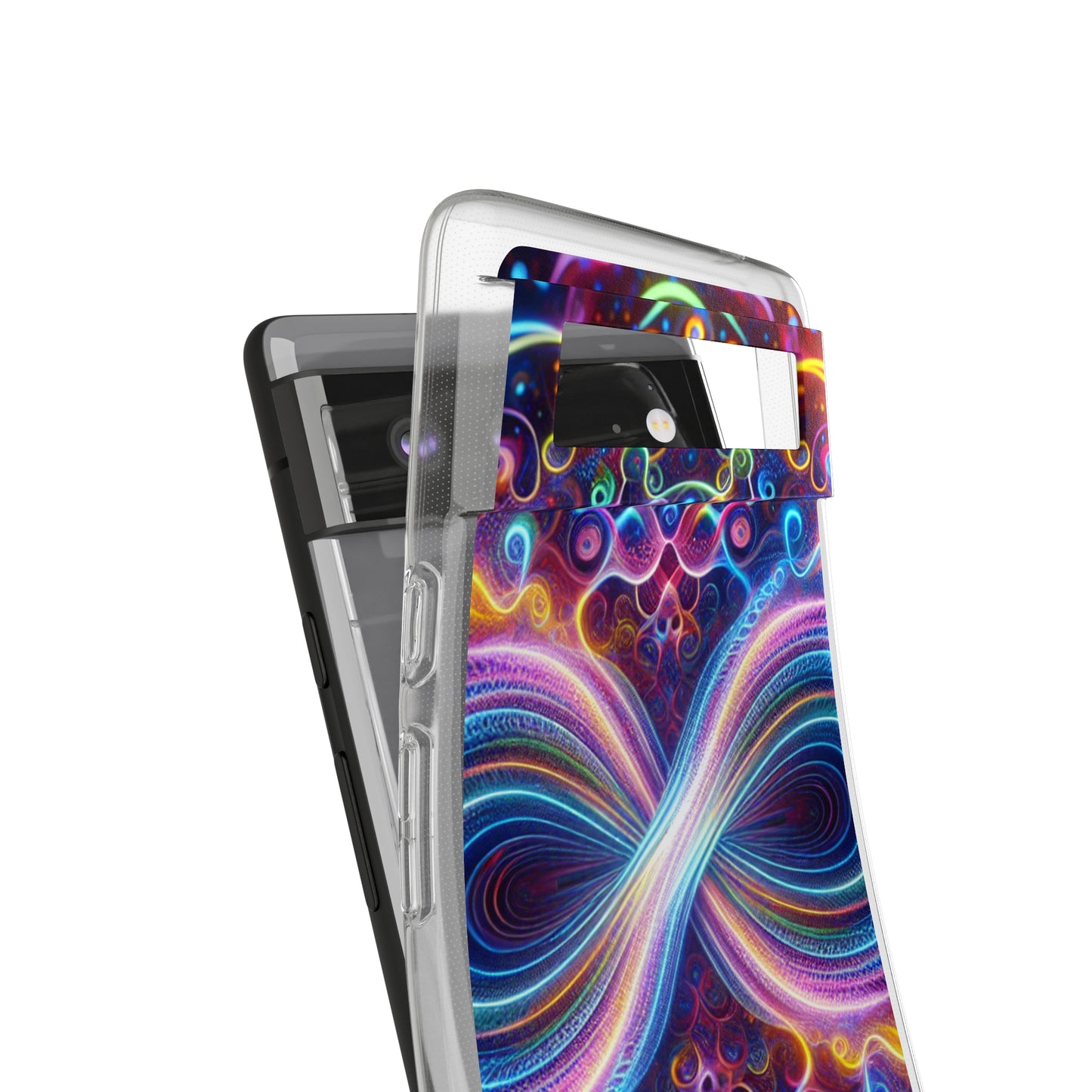 "Neon Infinity Bliss" Infinity Patterns Art Polycarbonate Phone Case