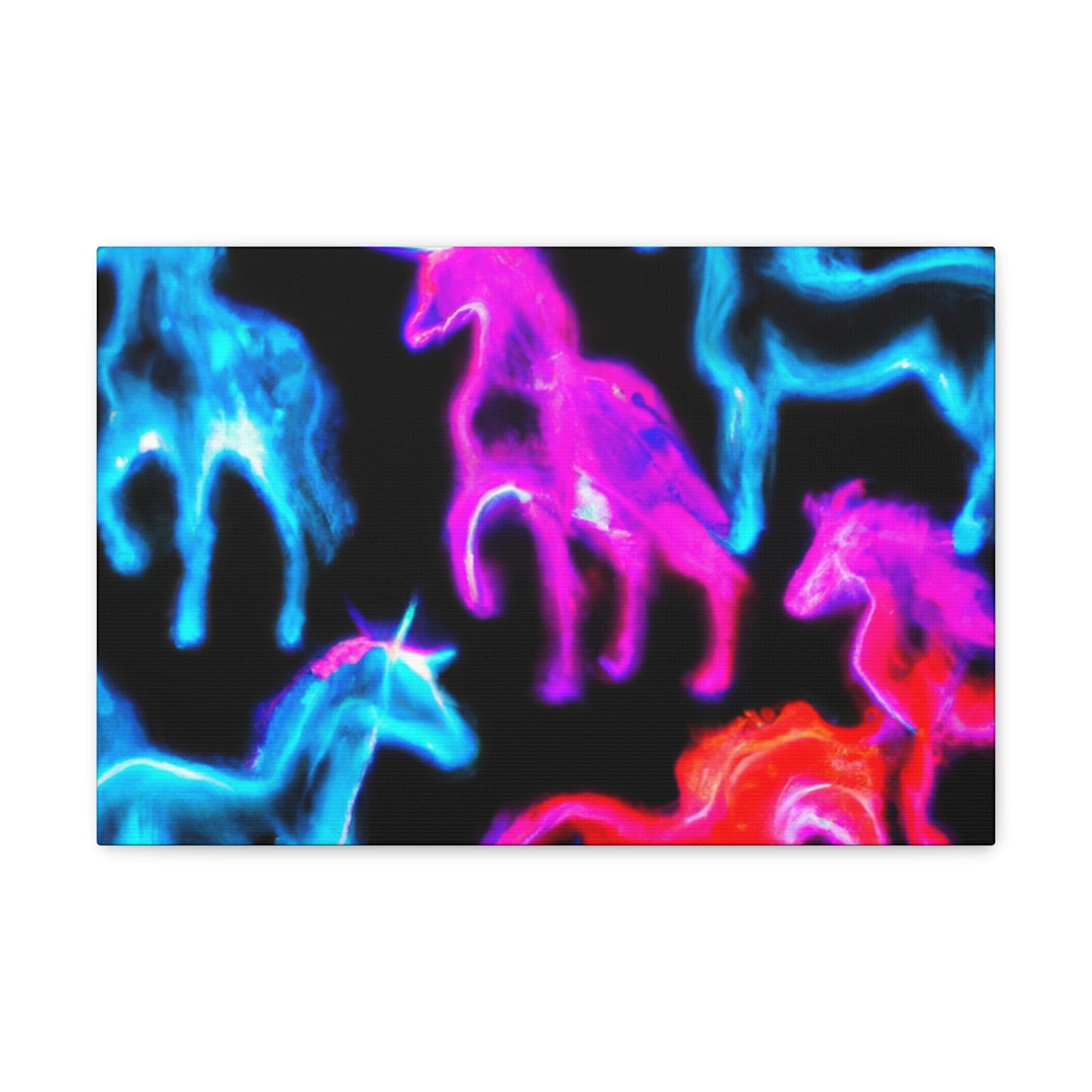 Neon Unicorn Fantasia NEON Unicorns Art Canvas