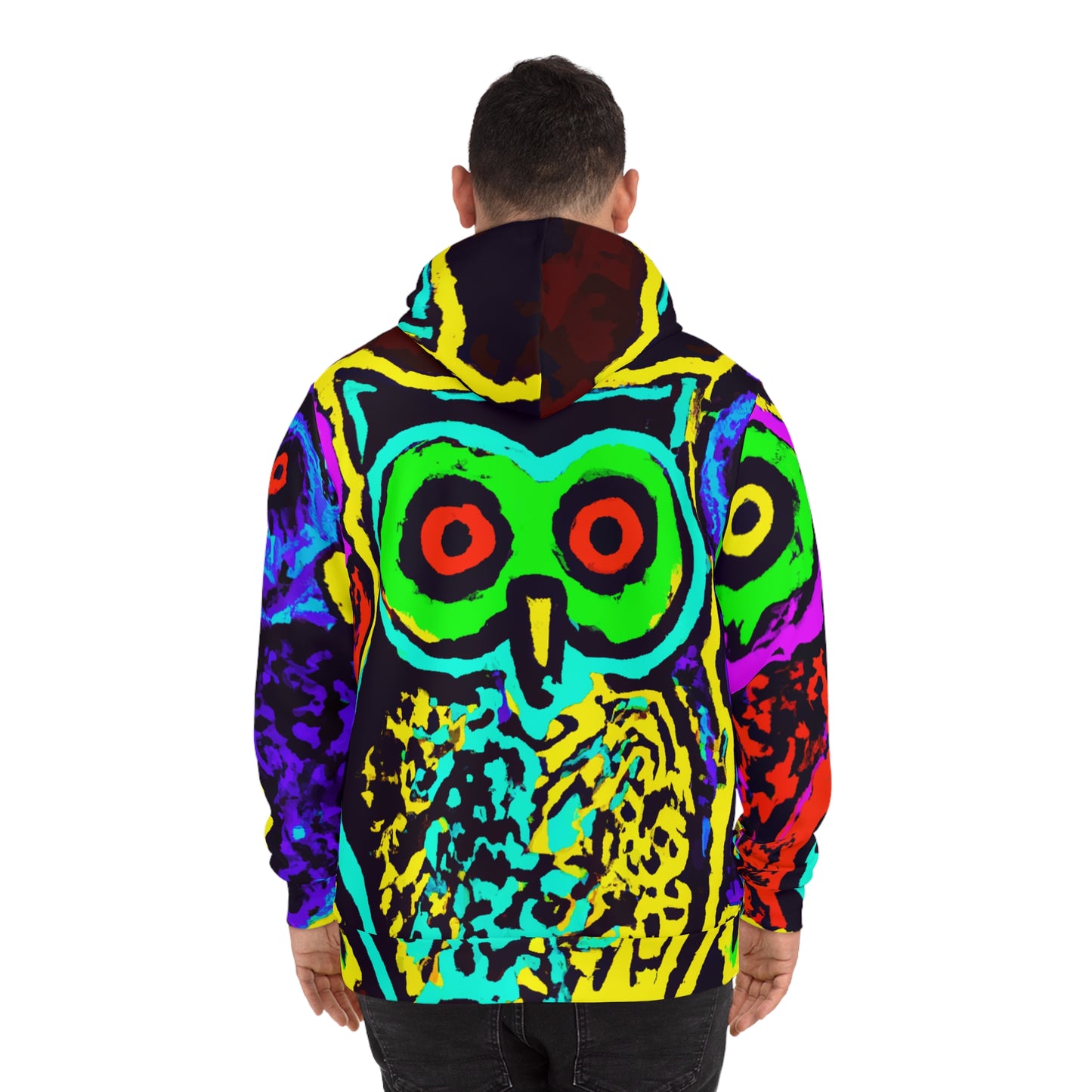 "Neon Owl Assembly" - NEON Owls AOP Hoodie
