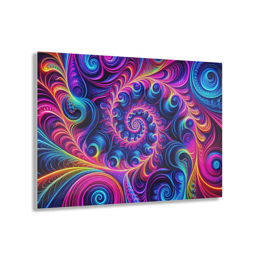 "Infinite Vibrance" Trippy infity Pattern 1/4" Glossy Acrylic Art