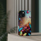 "Neon Butterfly Blooms" Neon Butterflies Premium Art Magsafe Magnet Tough IPhone 13 14 15 Pro Plus Max and Mini in Matte and Glossy Phone cases