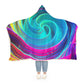 Neon Techno Splatter - NEON Art Hooded Snuggle Blanket
