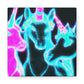 "Neon Magic: The Rainbow of Unicorns". NEON Unicorns Art Canvas