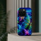 'Serene Spectacle of Neon Butterflies' Neon Butterflies Premium Art Magsafe Magnet Tough IPhone 13 14 15 Pro Plus Max and Mini in Matte and Glossy Phone cases