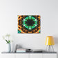 Galactic Neon Hyperspace Splatter. Trippy Infinity Patterns Art Canvas
