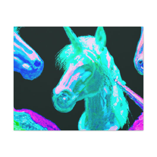 Neon Unicorn Palooza NEON Unicorns Art Canvas