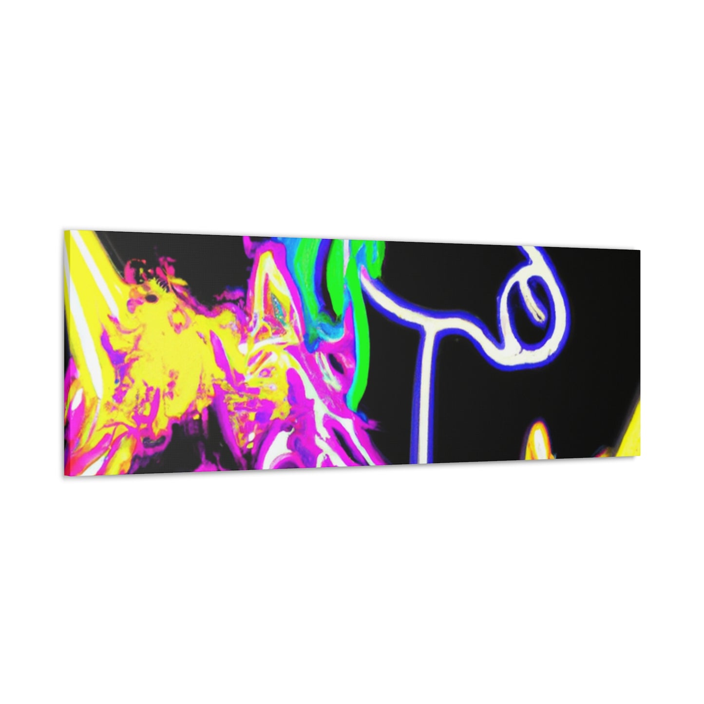 "Vibrant Neon Magic" NEON Unicorns Art Canvas