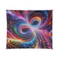 Vibrant Neon Infinity Whirls. Trippy Infinity Patterns Comforter Blanket