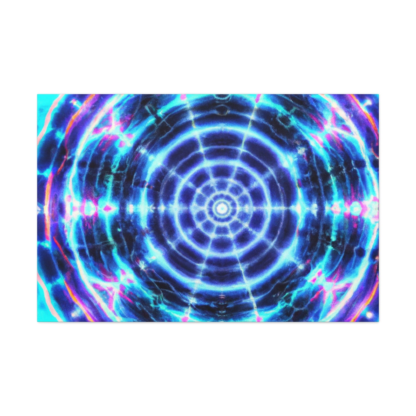 Neon Infinity Visions. Trippy Infinity Patterns Art Canvas